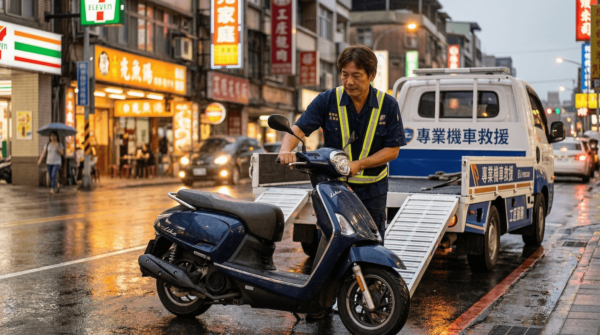 映象車業提供附近機車道路救援服務，專業救援貨車於永和街頭處理機車發不動、半路拋錨與突發故障等緊急狀況。